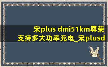 宋plus dmi51km尊荣支持多大功率充电_宋plusdmi51km尊荣型充电